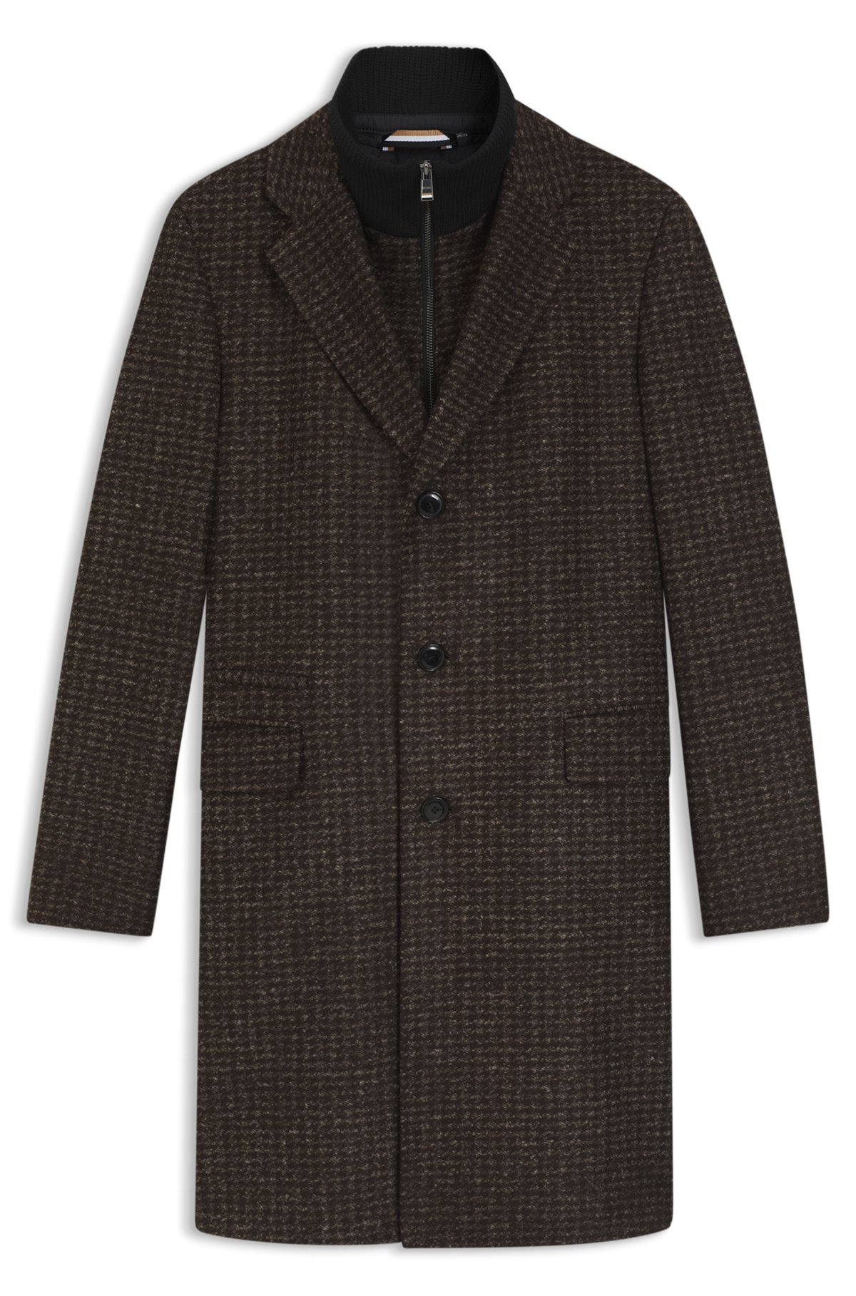 SLIM-FIT COAT WITH DETACHABLE INNER - 1