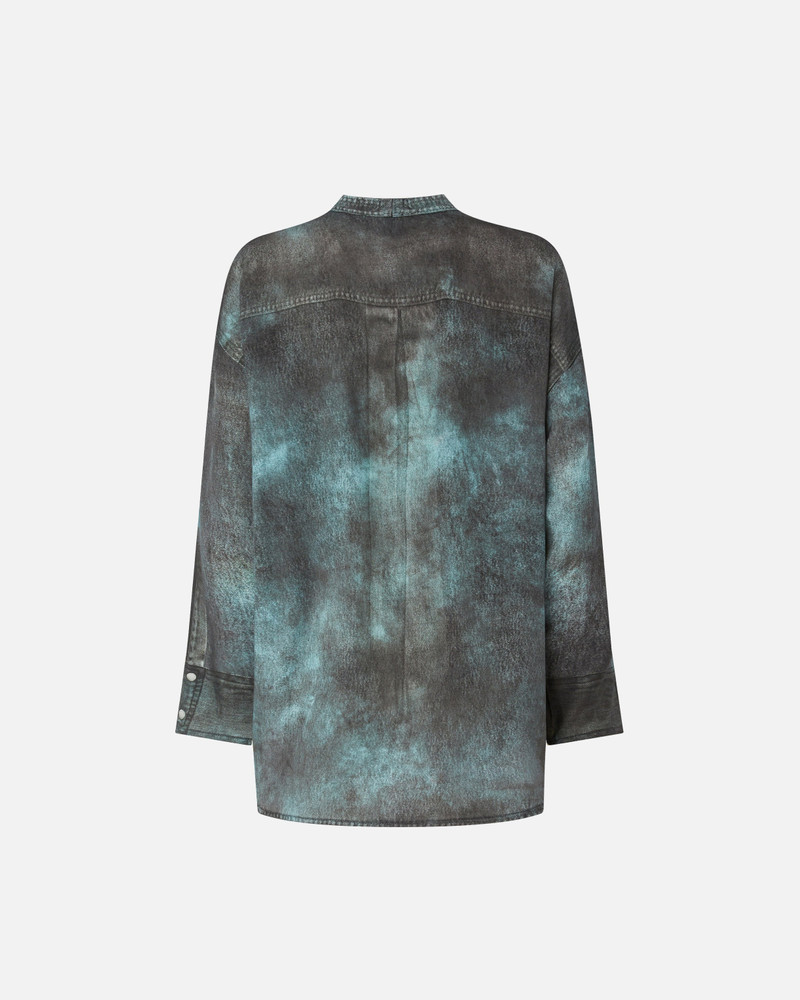 PINKO SHIRT WITH TROMPE-L'ŒIL PRINT AND SASH COLLAR outlook