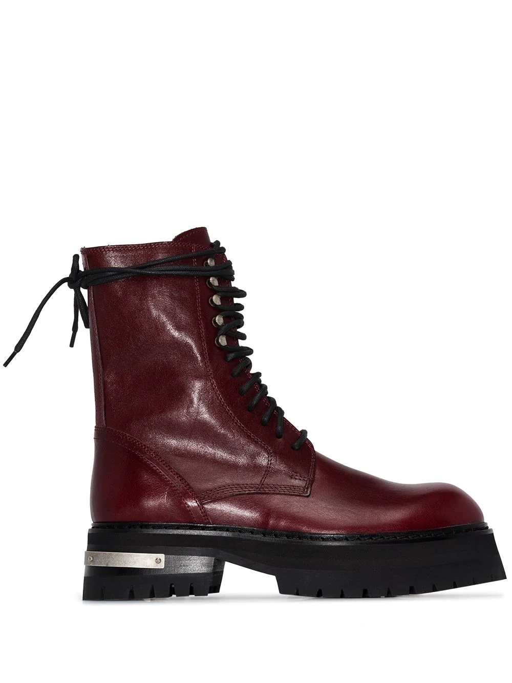 lace-up leather ankle boots - 1