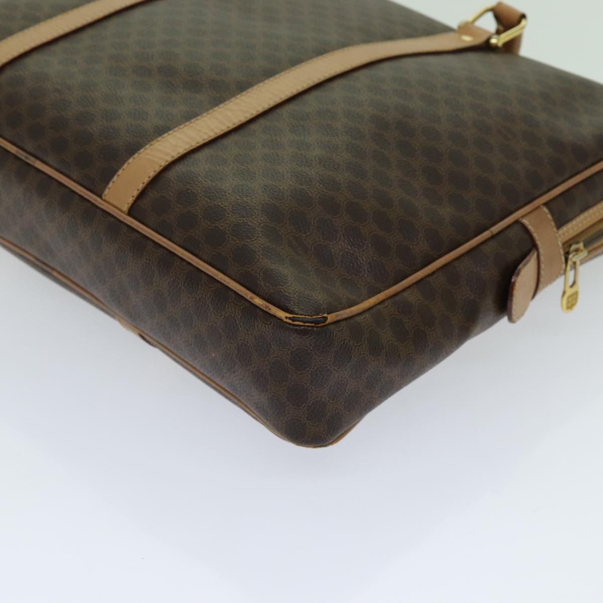 CELINE Macadam Canvas Hand Bag Pvc Brown - 15