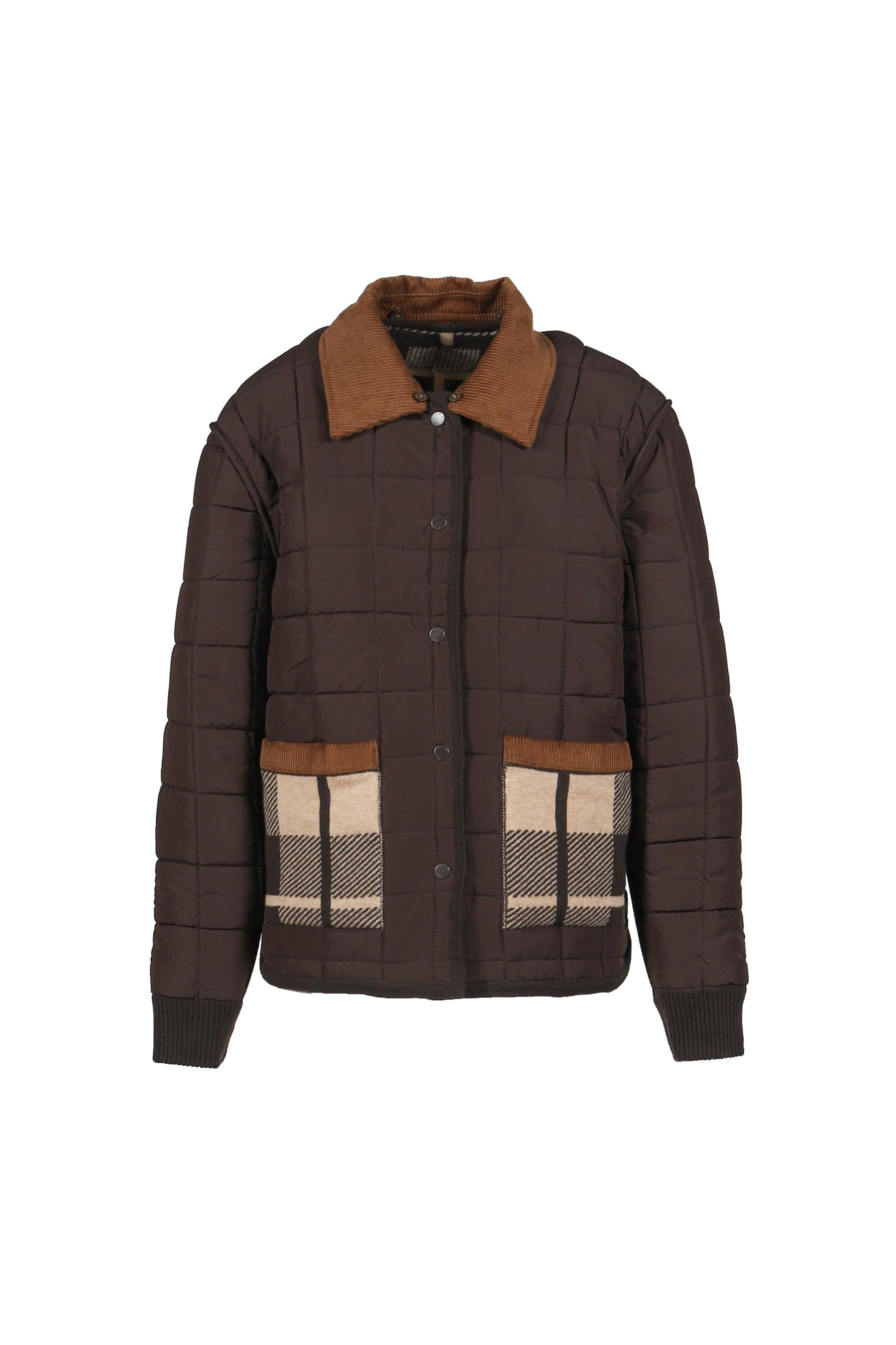 Quilted Plaid Liner Jacket - 9