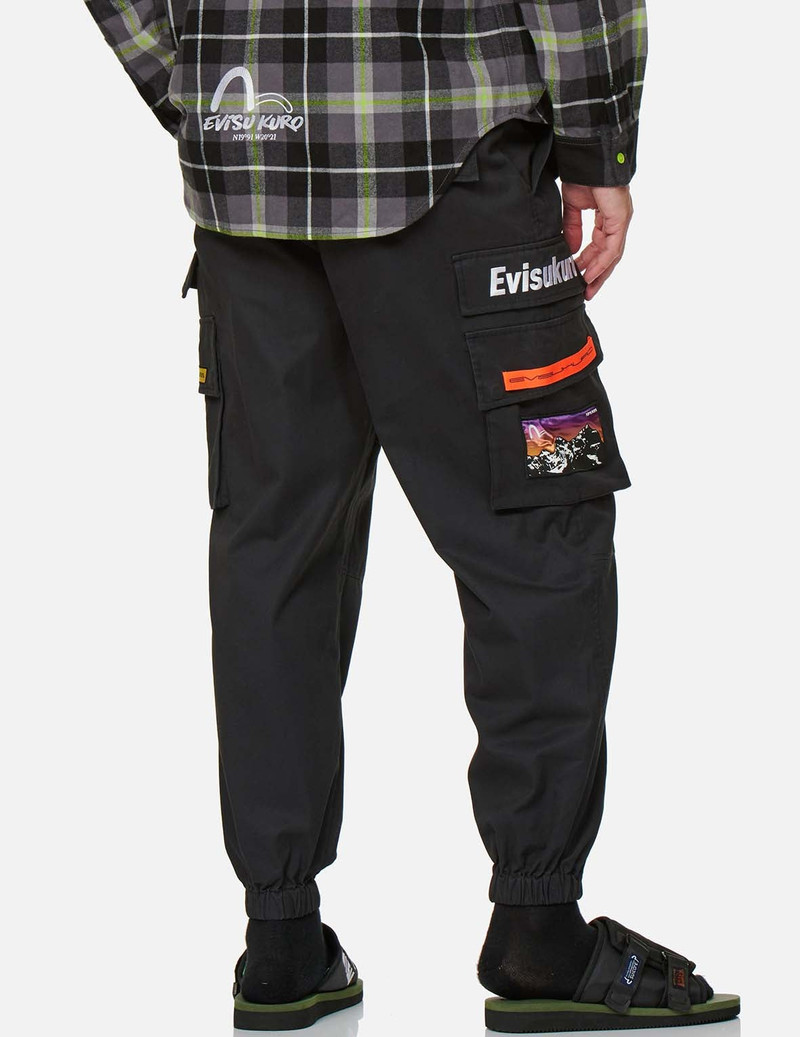 Logo and Seagull Embroidered Cargo Pants 3