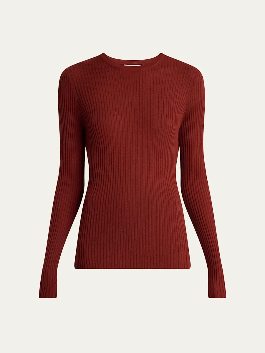 Browning Cashmere-Silk Crewneck Sweater - 1