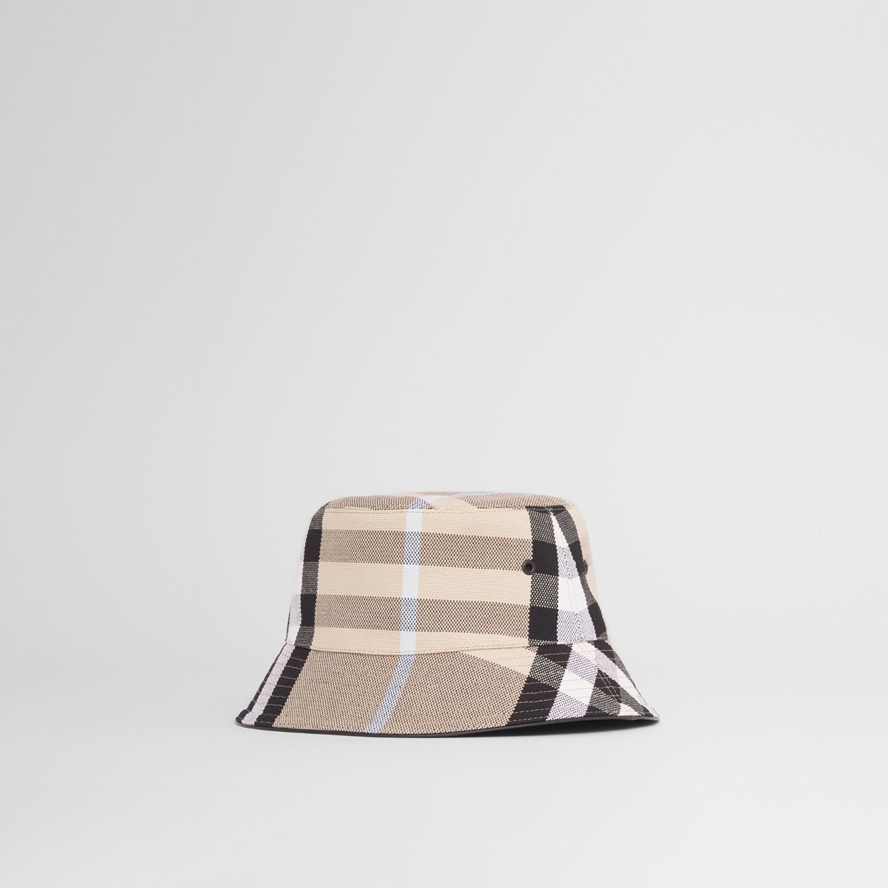 Check Cotton Jacquard Bucket Hat - 6