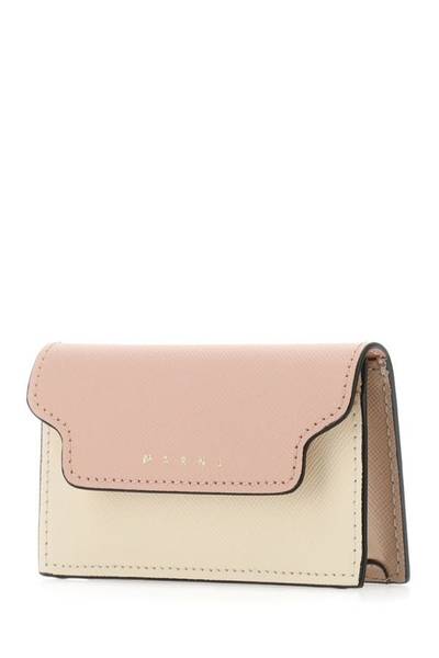 Marni Two-tone leather key chain case outlook