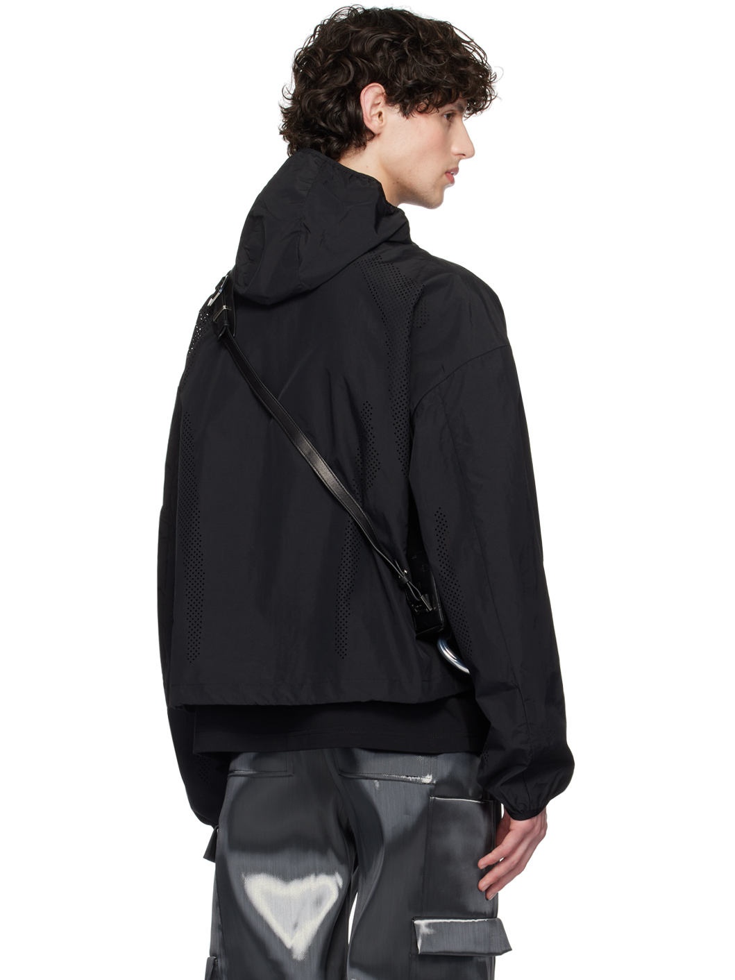 Black Windbreaker Jacket - 3