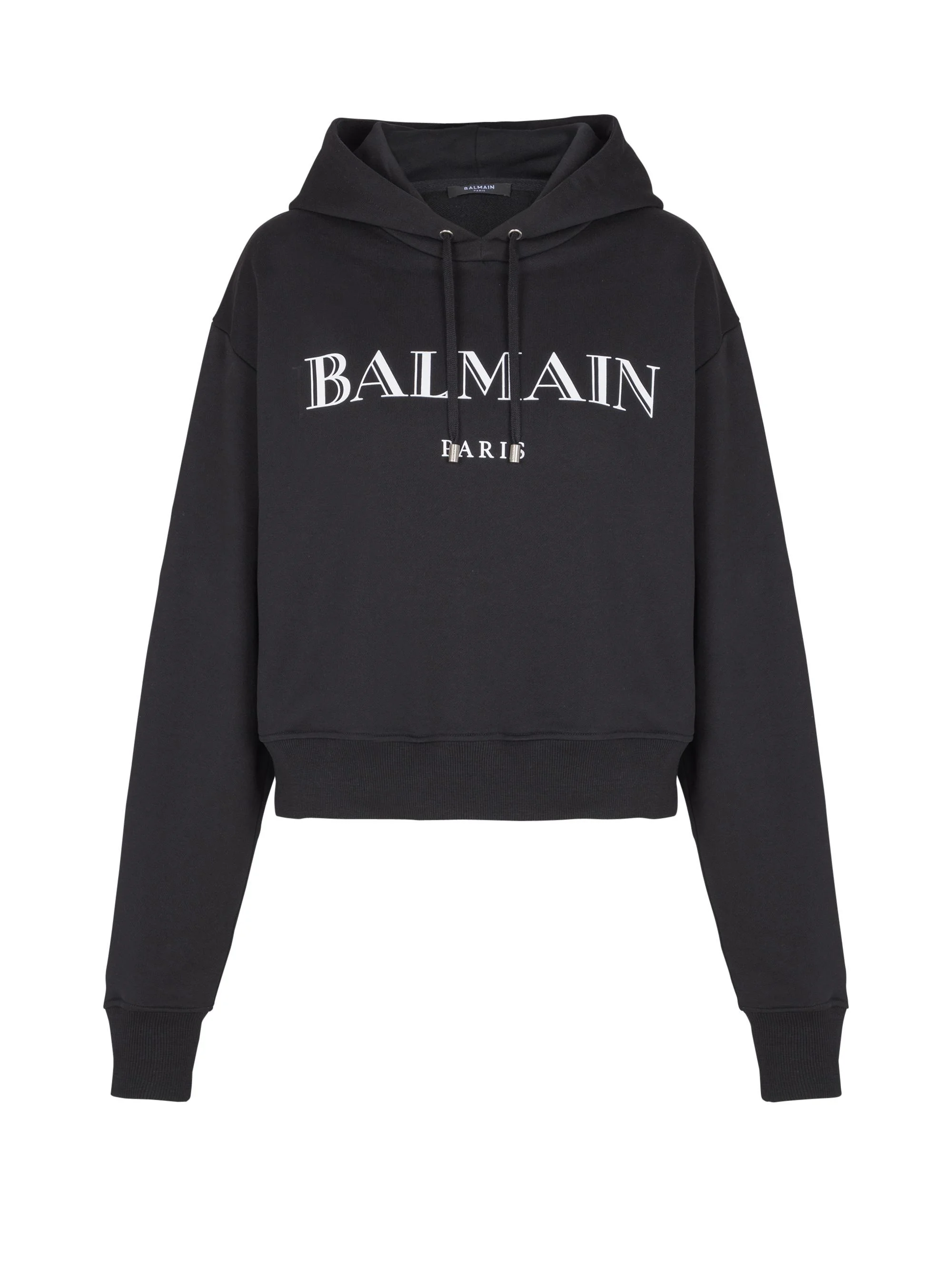 Women's Logo Graphic Hoodie - Black White - 1