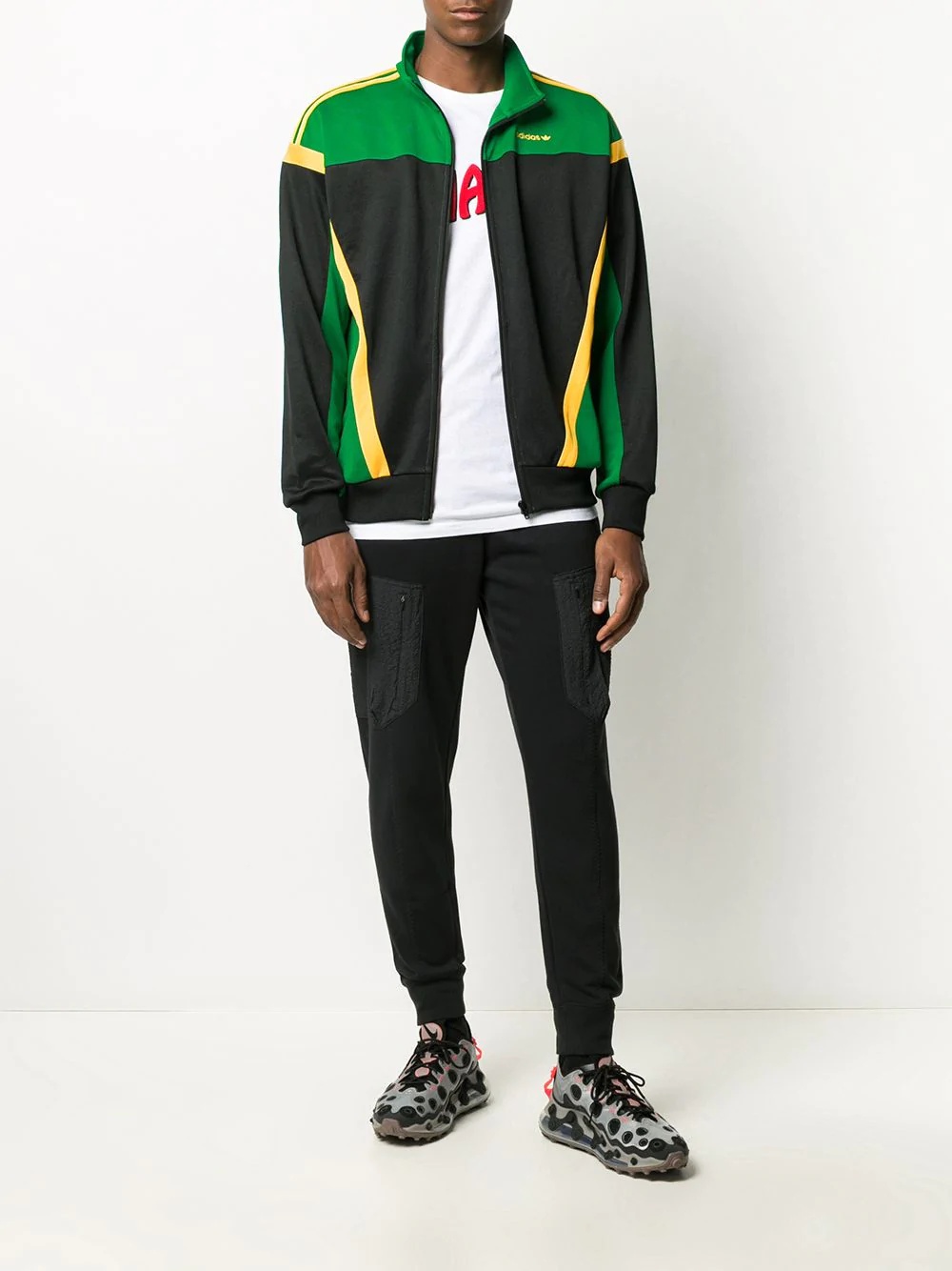 panelled logo track jacket - 2