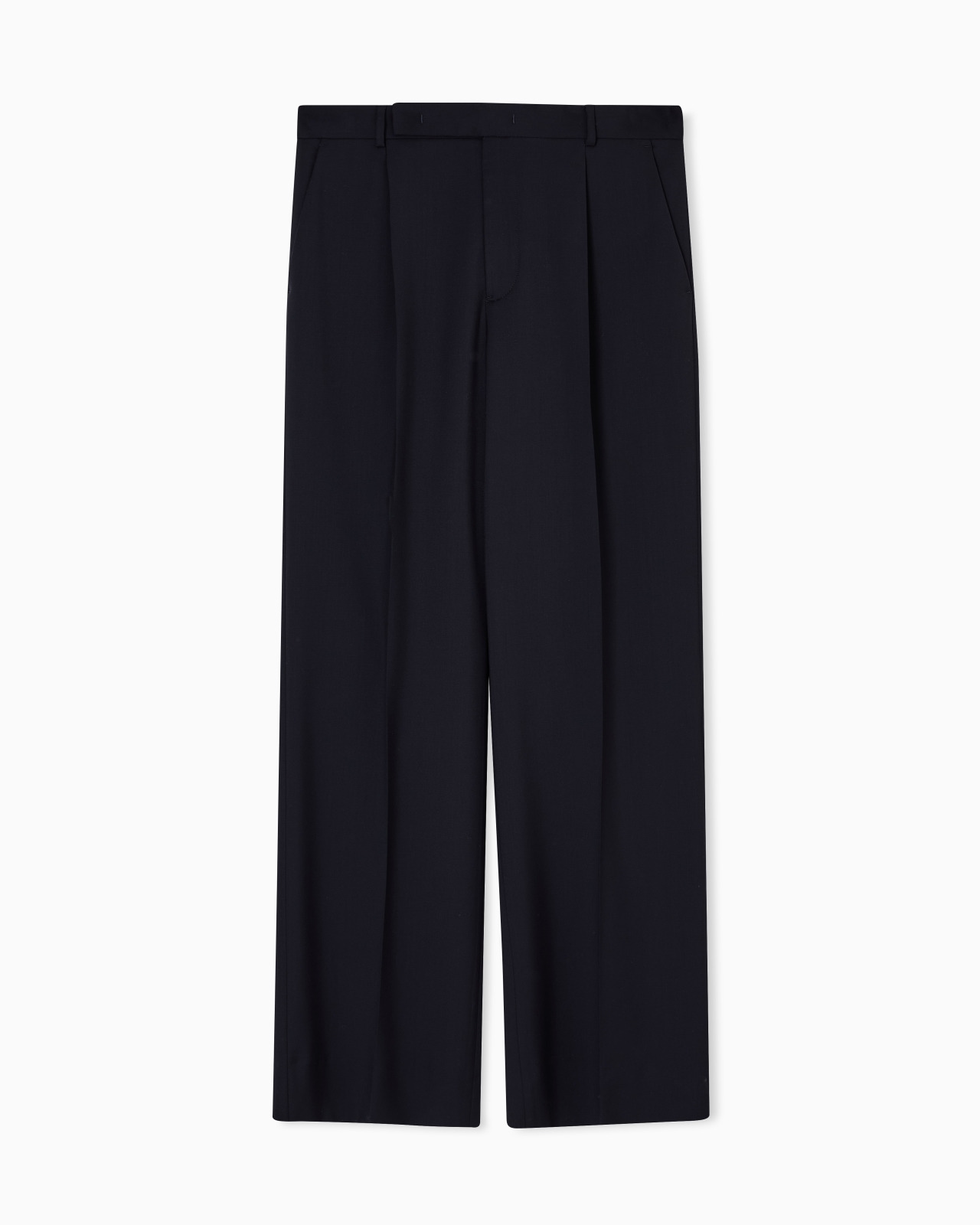 ICON VIRGIN-WOOL STRETCH-SERGE TROUSERS WITH DARTS - 1