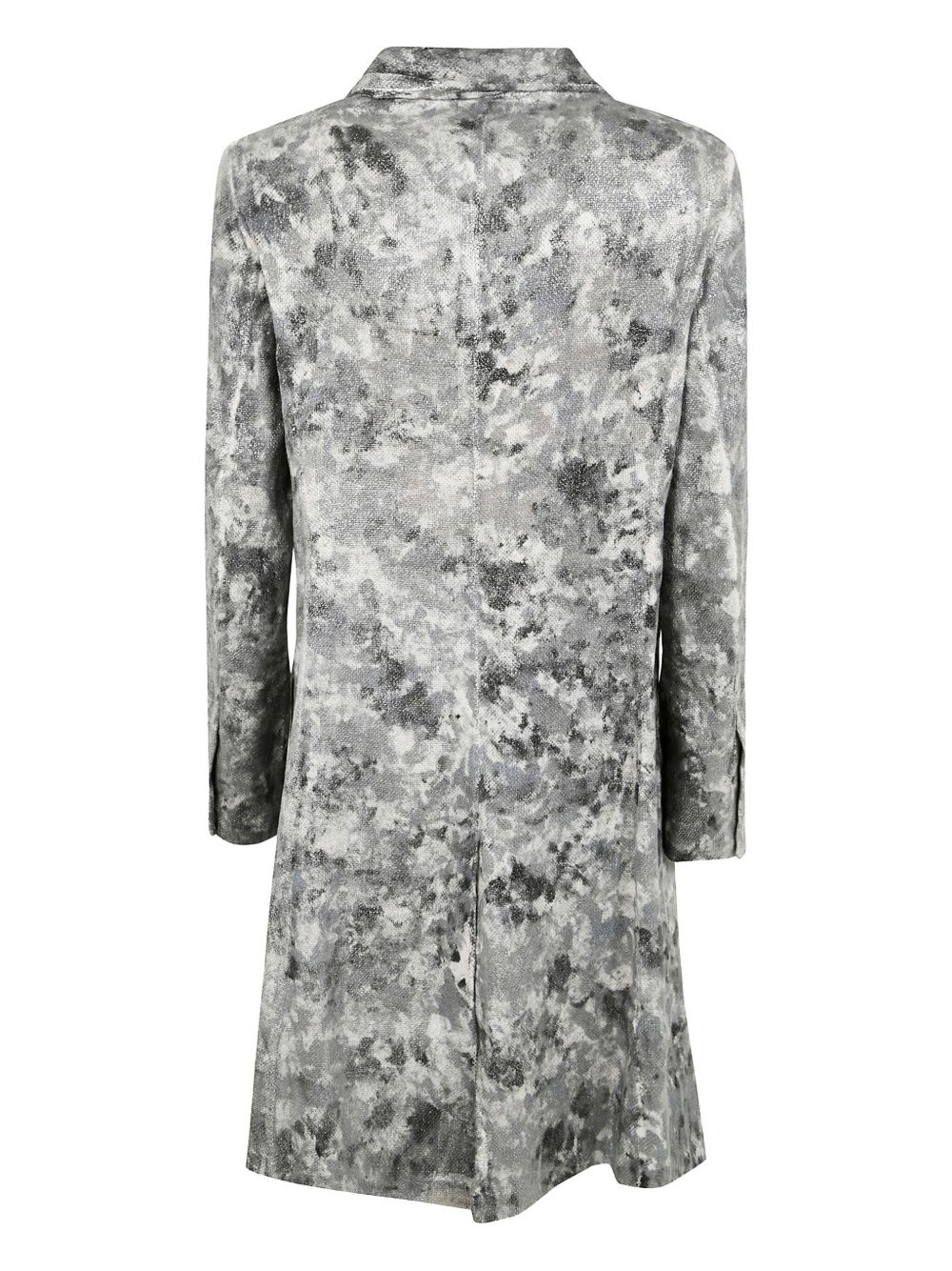 lurex abstract-print coat - 2