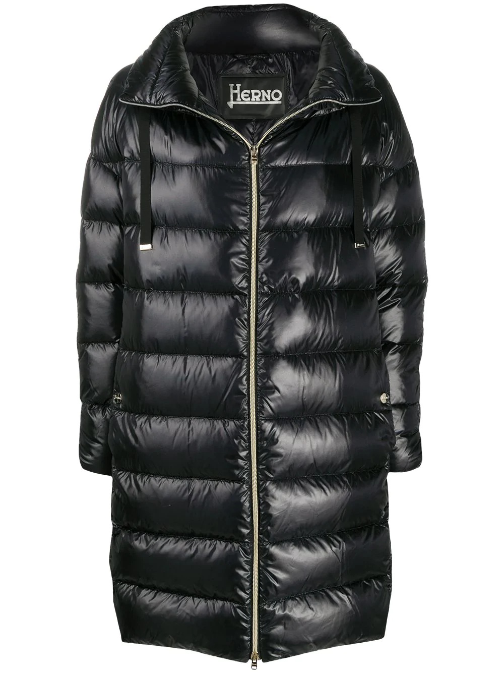 funnel neck padded coat - 1