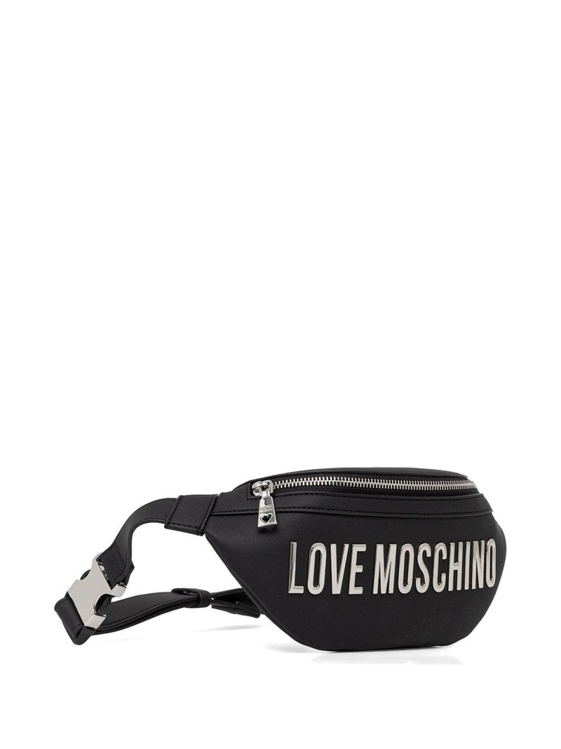 Moschino mini logo-lettering belt bag outlook