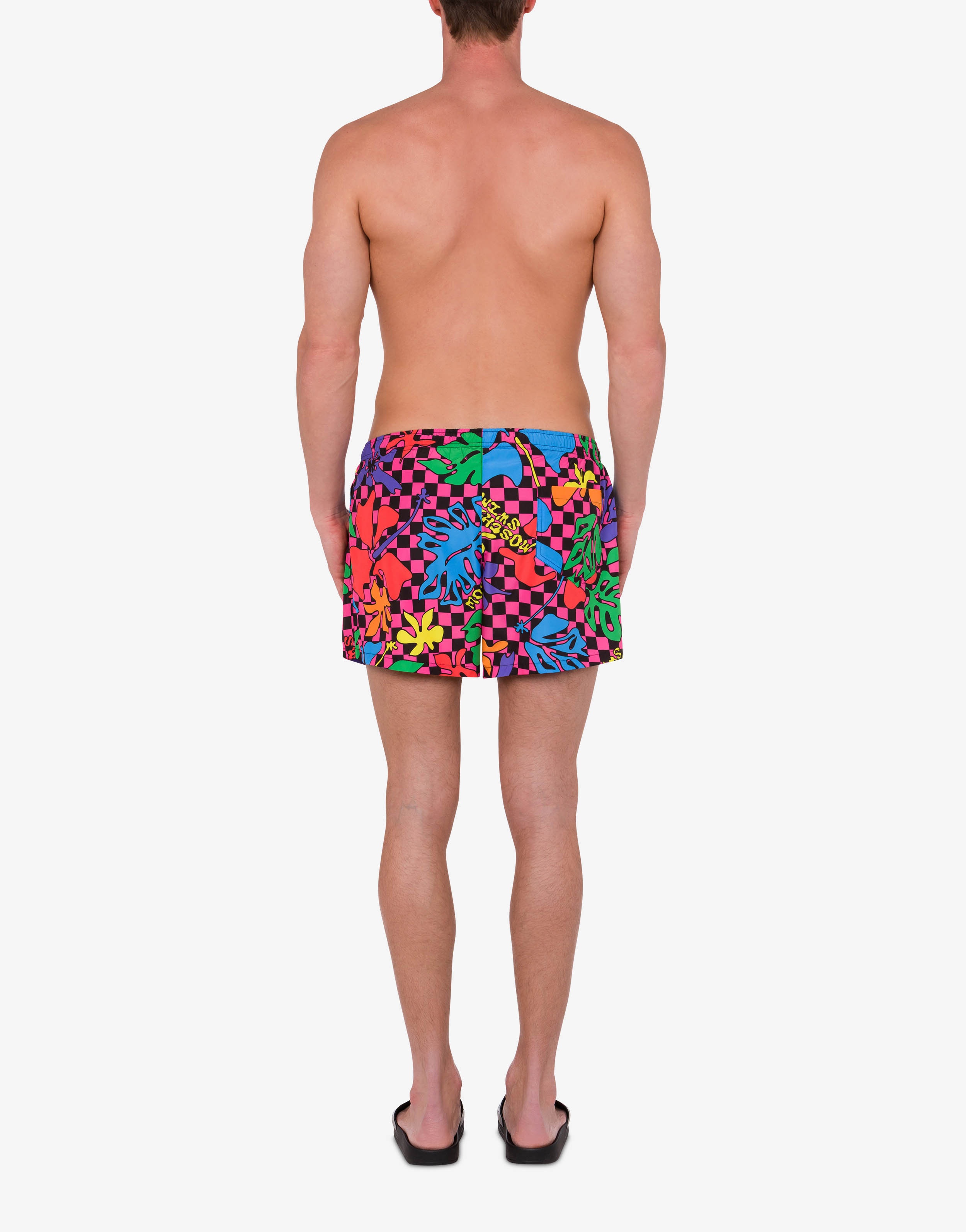 ALL-OVER FLOWER CHECK SWIM TRUNKS - 3