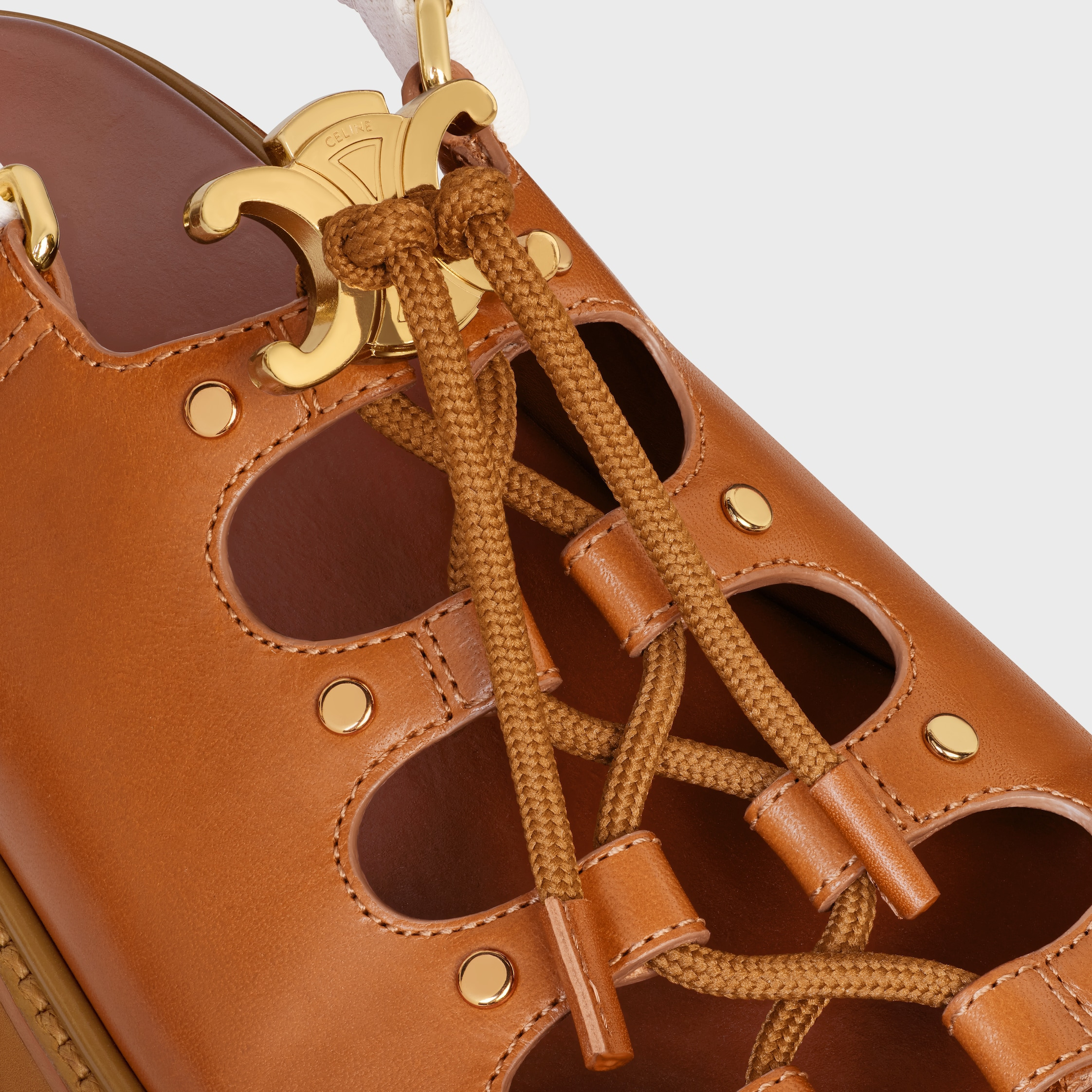 CELINE BILLIE CHUNKY SANDALE  IN Calfskin and Textile - 6