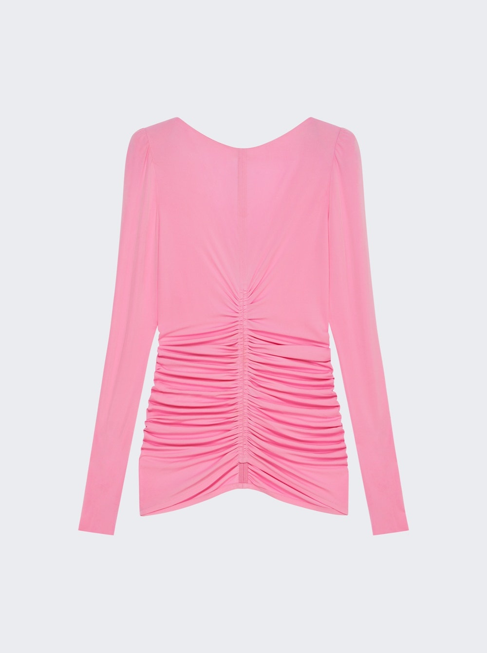 Ruched Long Sleeve Top Bubble Gum Pink - 3