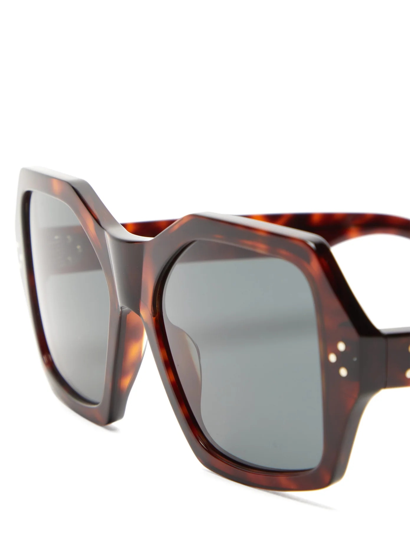 Angular square acetate sunglasses - 6