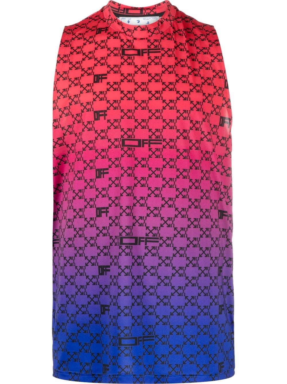 monogram iridescent-effect tank top - 1