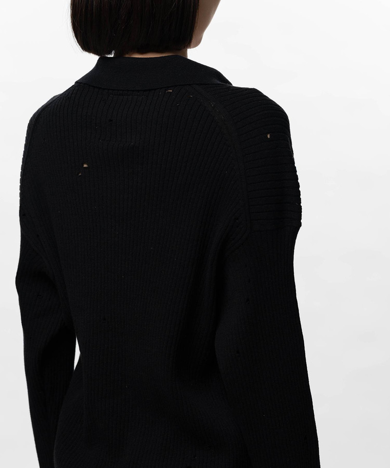 Distressed Knit Skipper Sweater 16