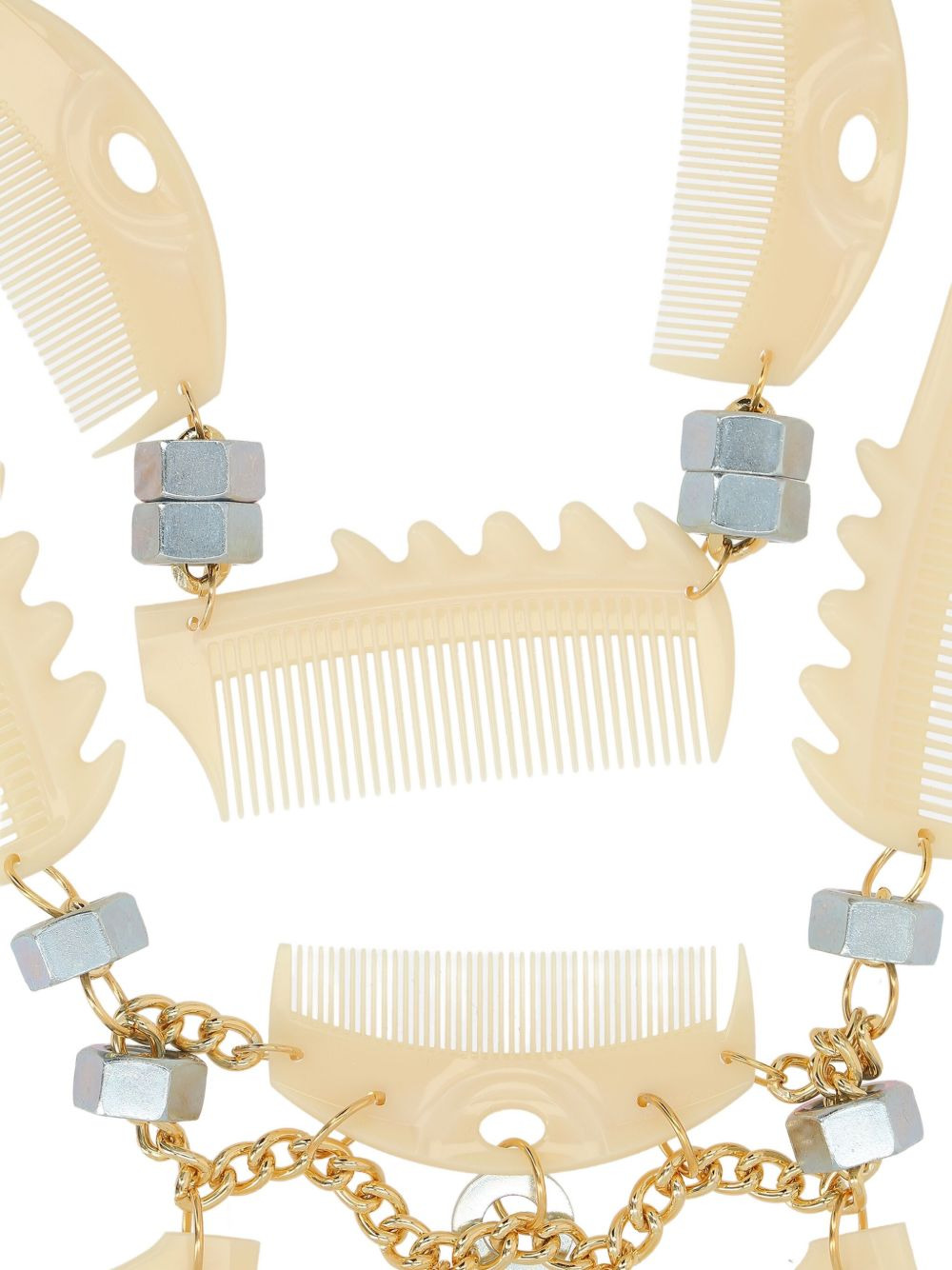 comb-shaped details necklace - 3