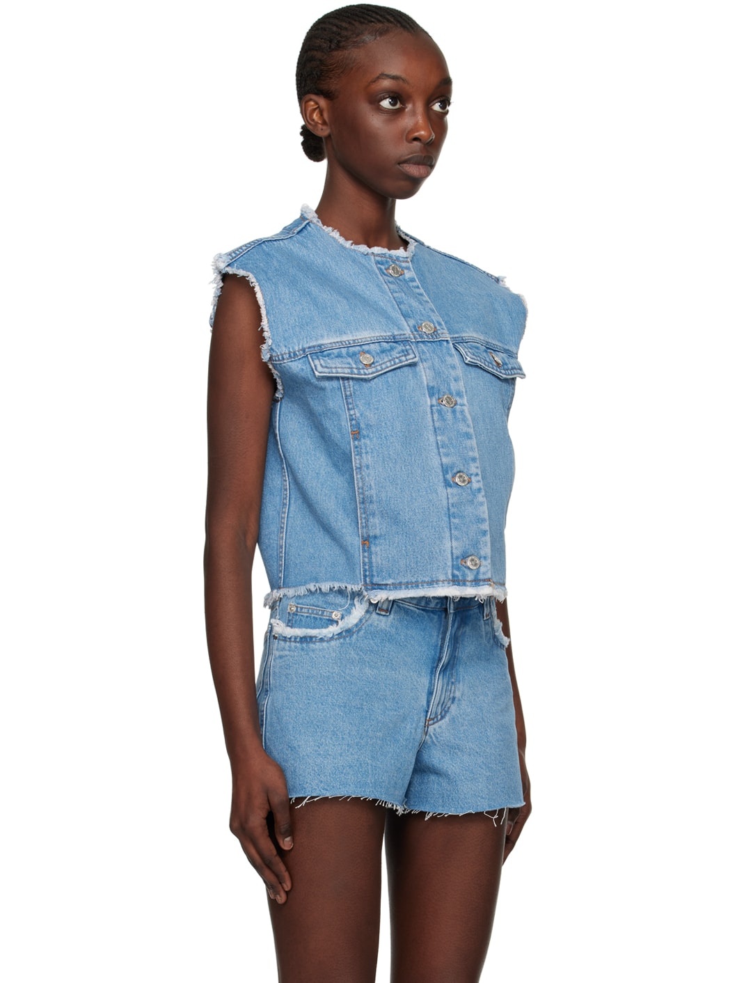Blue Barbara Denim Vest - 2