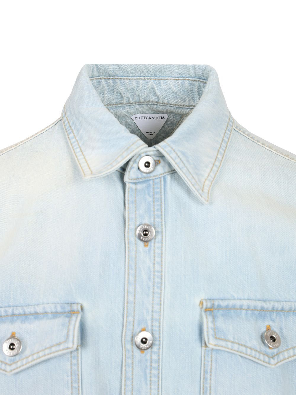 Extra Bleach Wash Denim Shirt Shirts Light Blue - 5