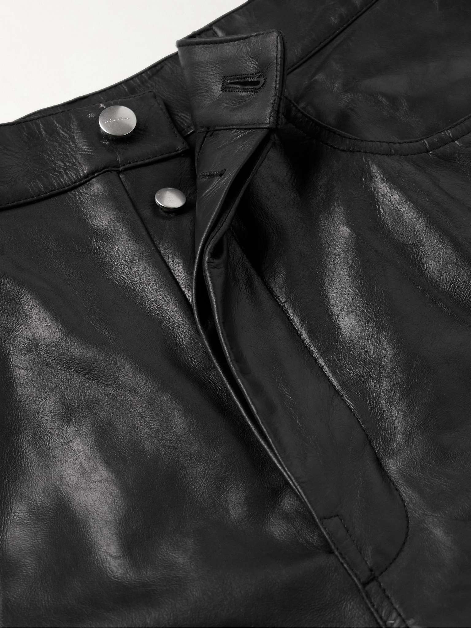 Geth Wide-Leg Leather Trousers - 6