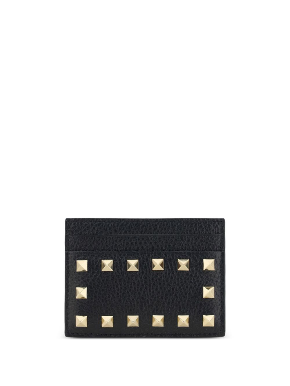 Rockstud leather card case - 1