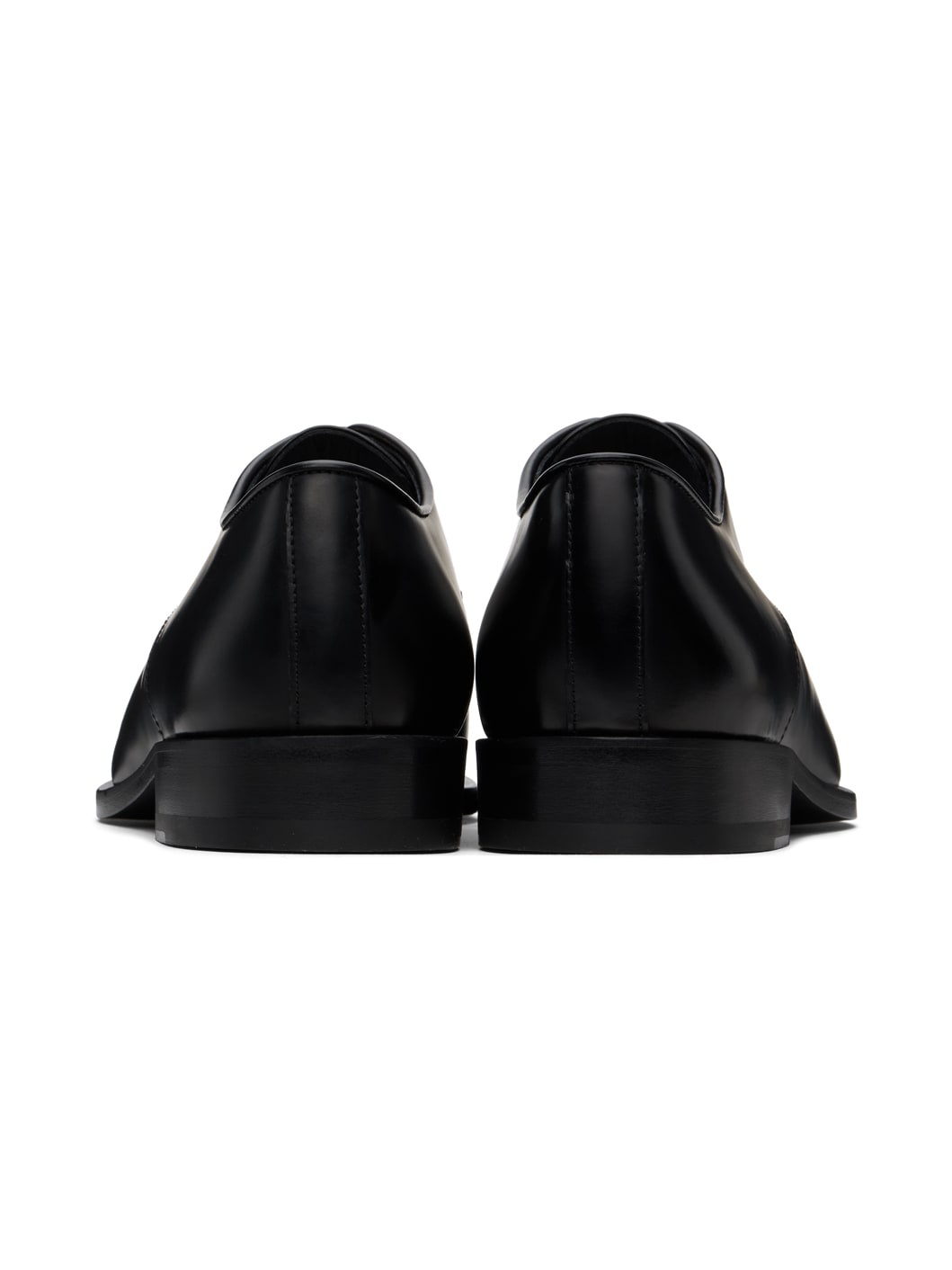 Black Leather Derbys - 2