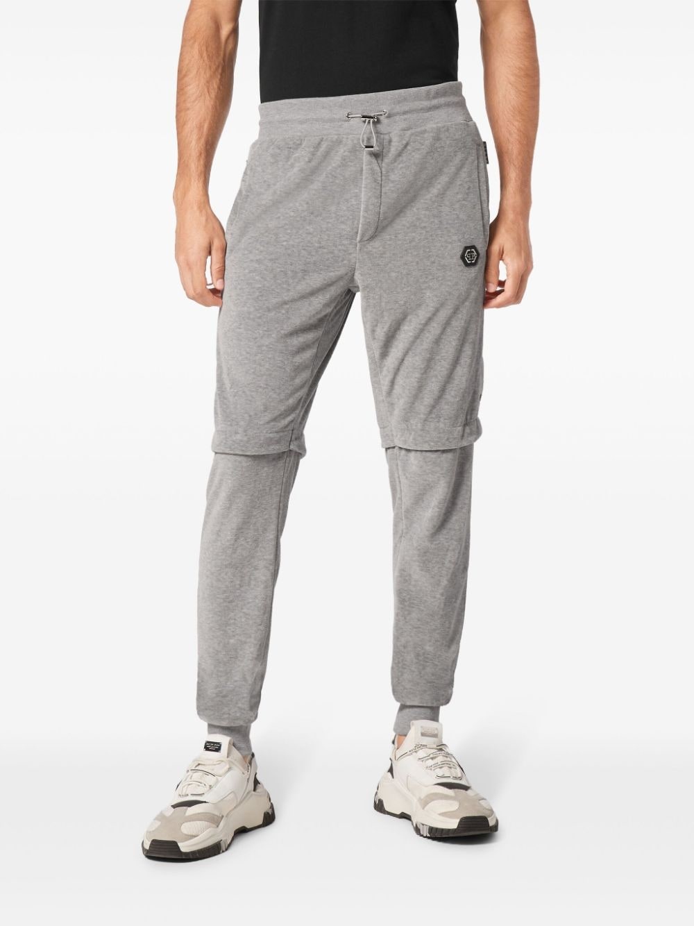 button-detail track pants - 3