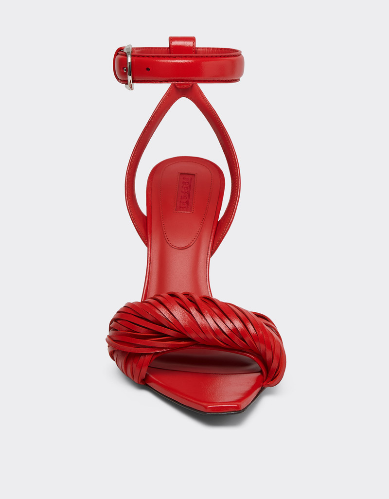 Nappa leather heeled sandals 4