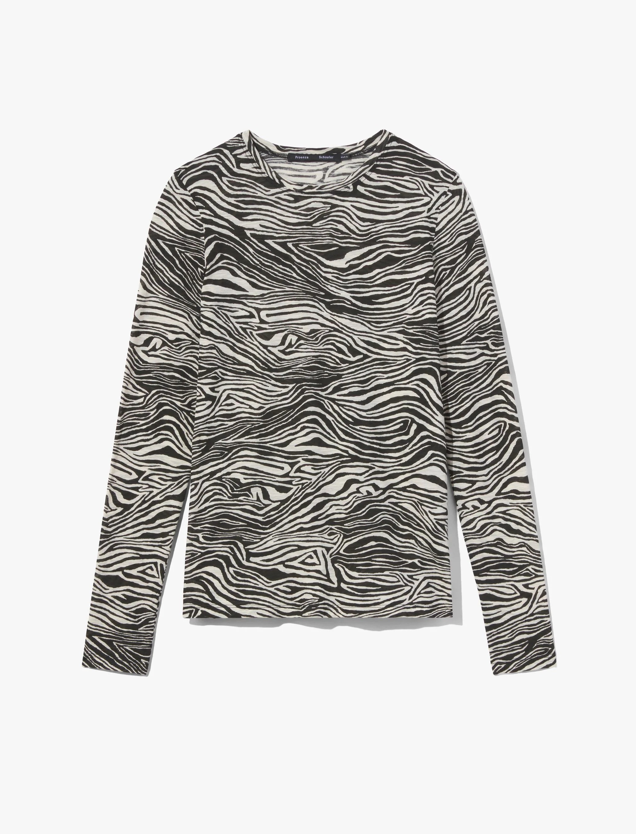 Printed Zebra Long Sleeve T-Shirt - 1