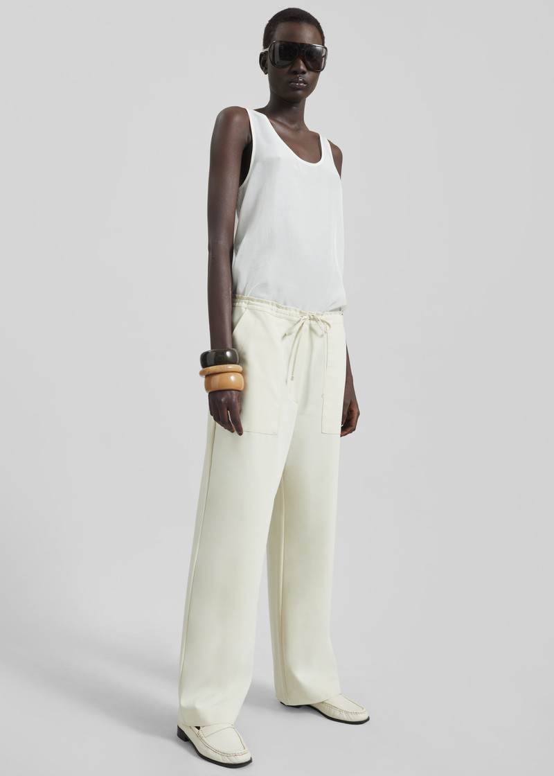 Nivee Lustrous Boxy Tank - Ivory 6