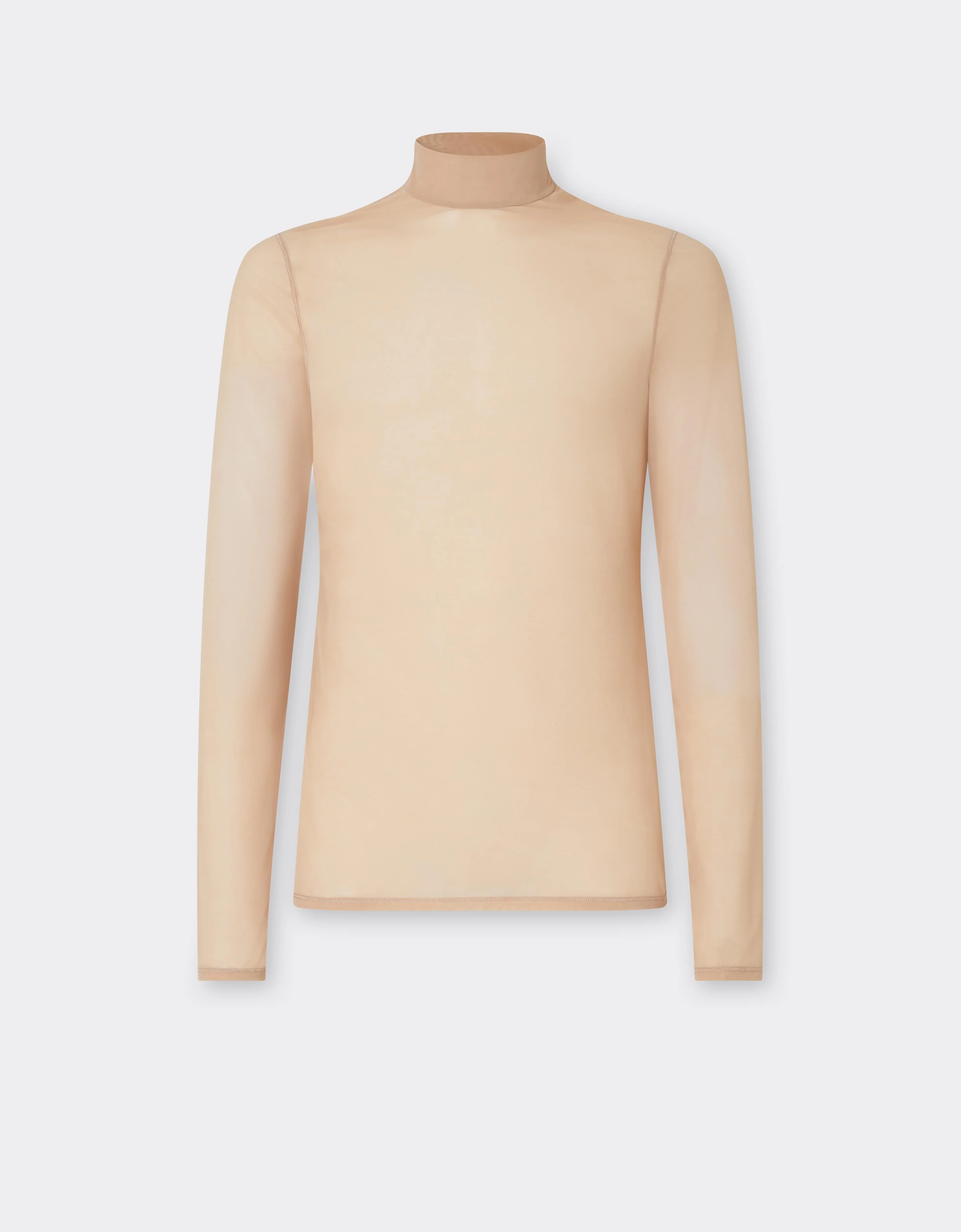 Semi-transparent Tulle Turtleneck - 1