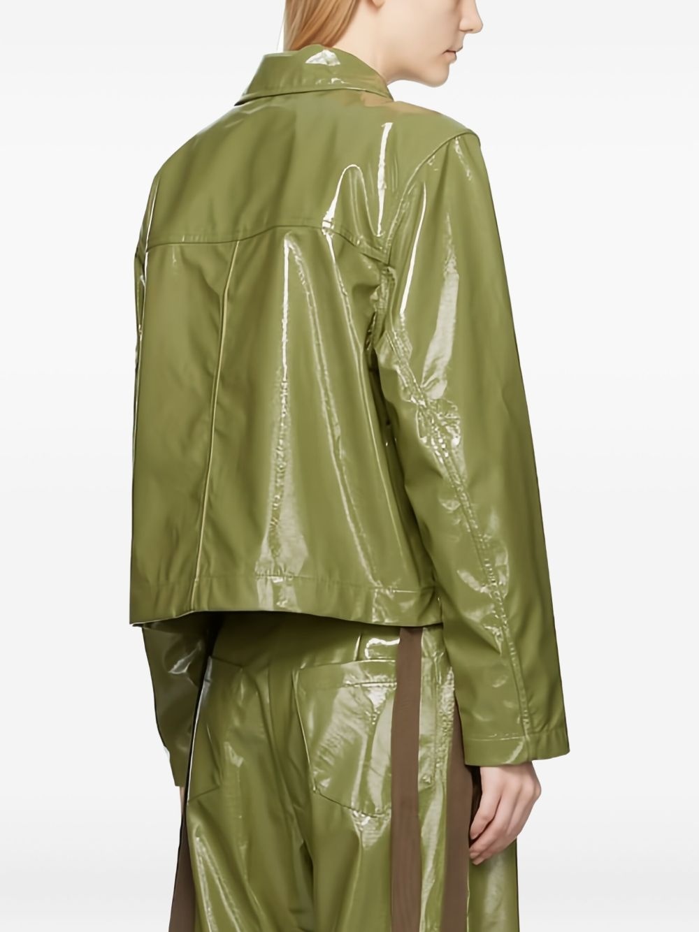 high-shine finish jacket - 4