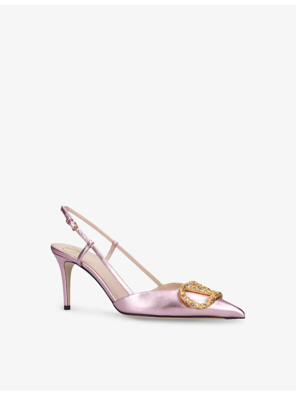 VLogo 80 Slingback Leather Heeled Courts - 3