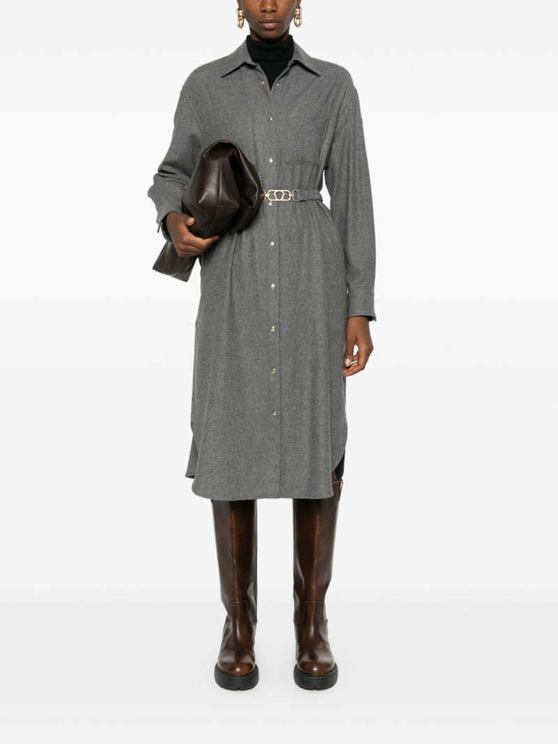 Moncler logo-patch shirt dress outlook