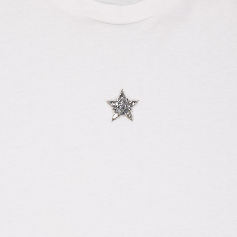 Stella Mccartney Mini Star Crystal Embroidered T-Shirt - 7