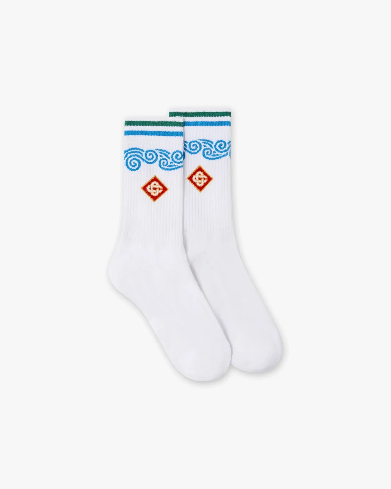 White Casa Wave Socks | Casablanca Paris - 1