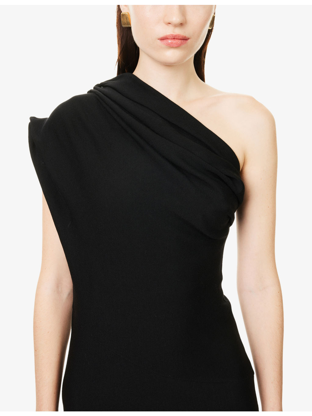 Coast One-Shoulder Wool-Blend Maxi Dress - 5