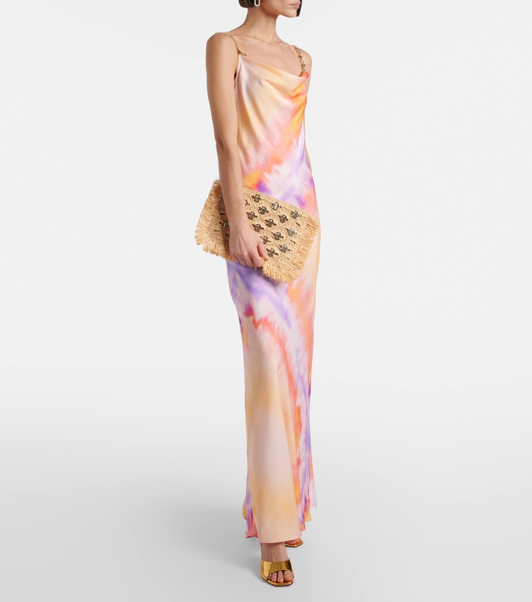 Embellished raffia clutch - 5