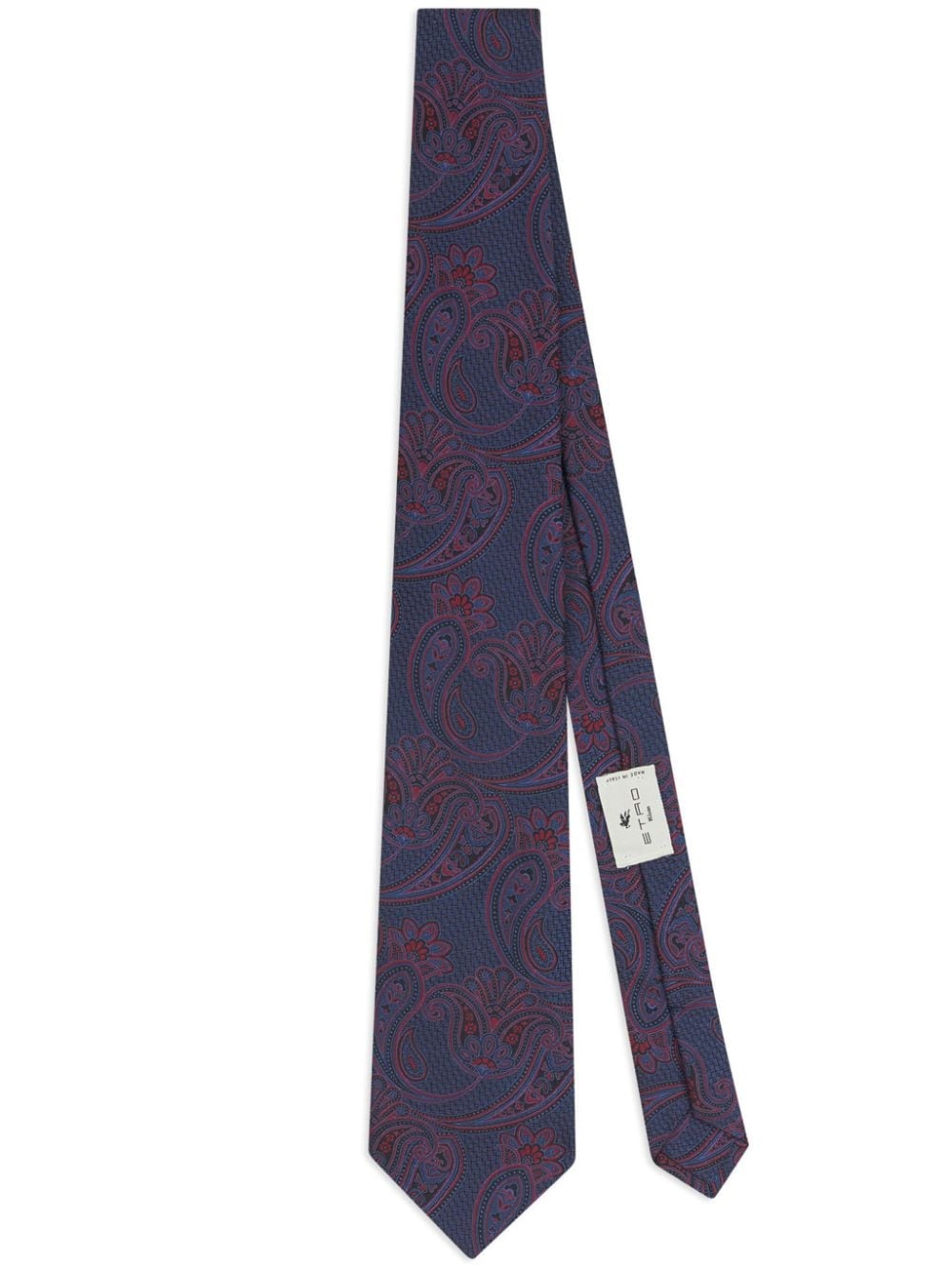 paisley-print silk tie - 1