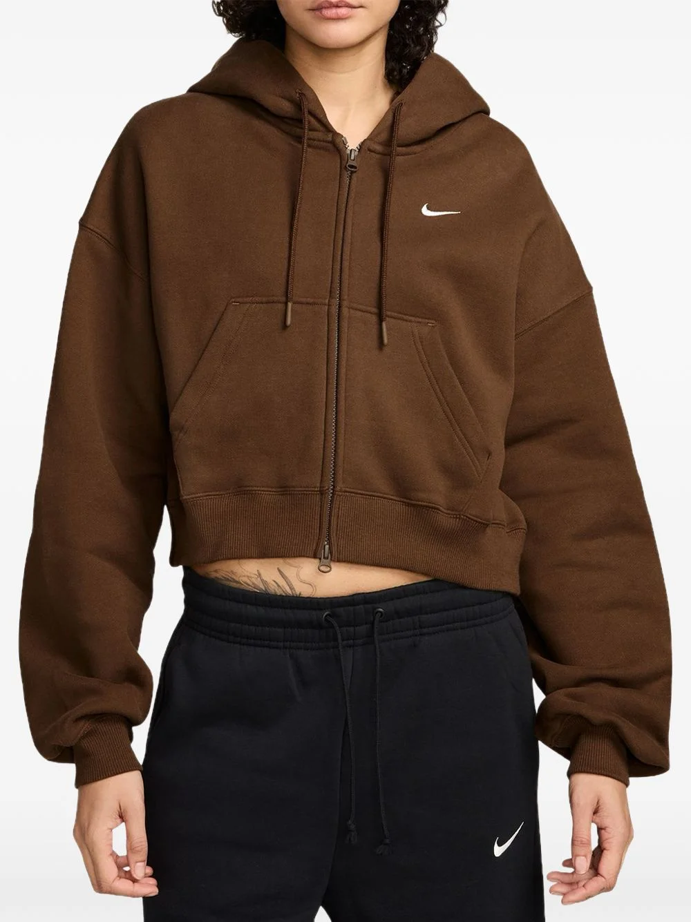 Studio Fleece cropped hoodie - 1