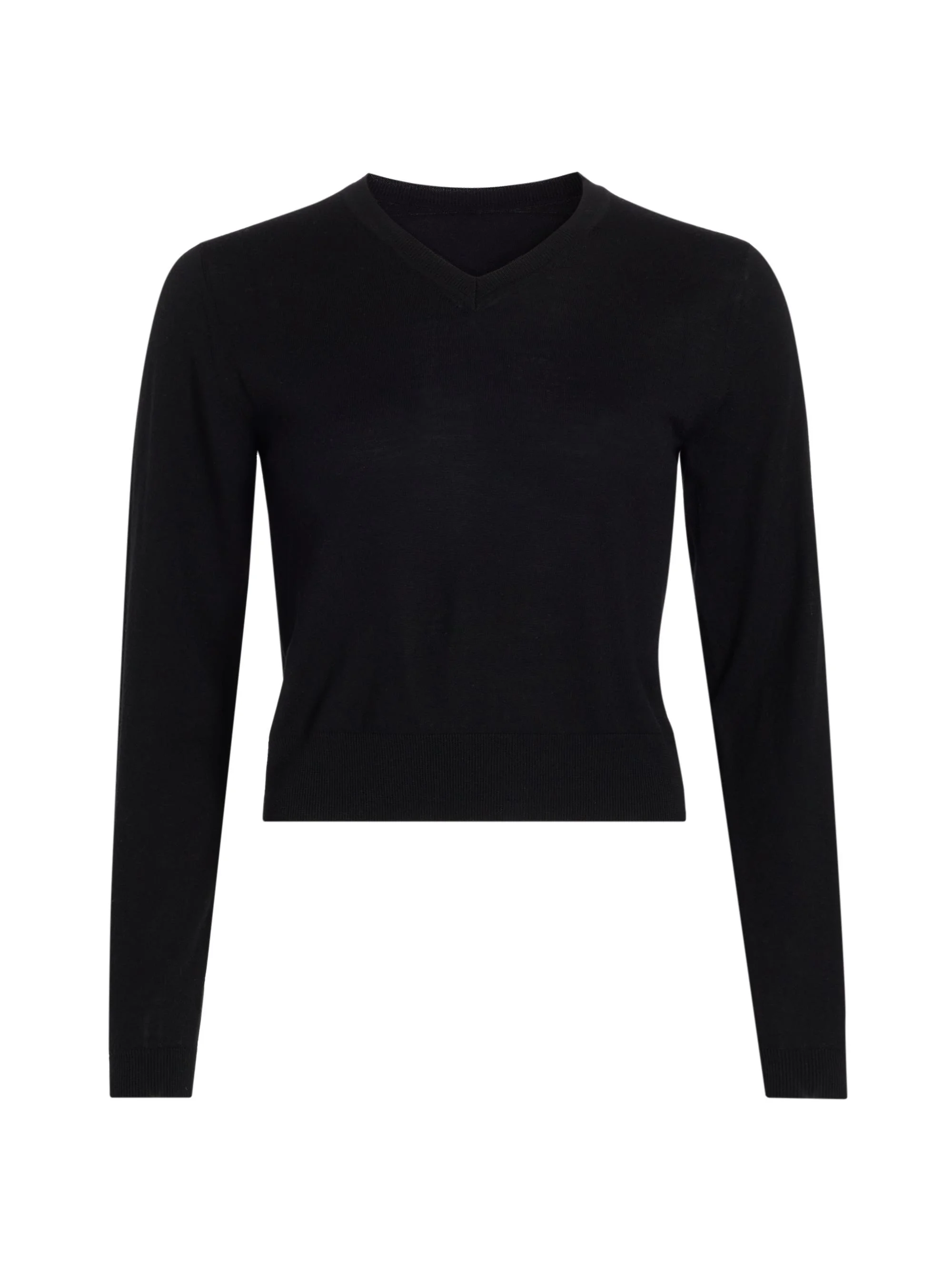 Women's Janah Wool V-Neck Sweater - Black - 1