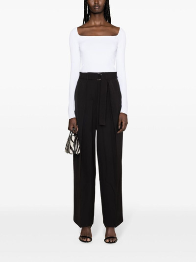 Alexander McQueen square-neck fine-knit top outlook