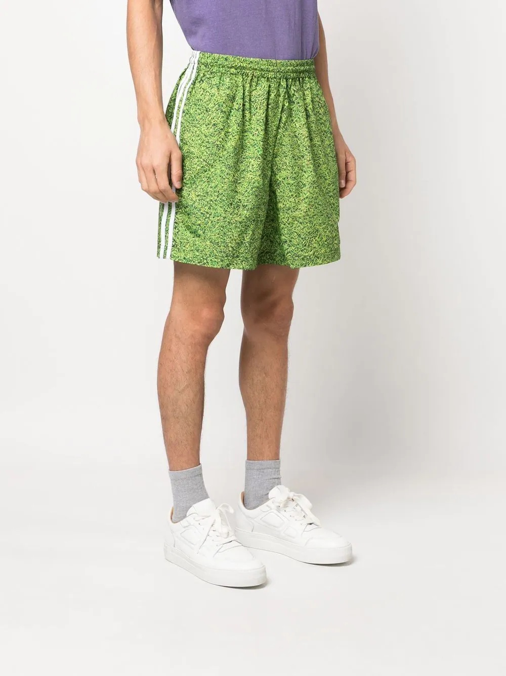 x Kerwin Frost grass-print track shorts - 3