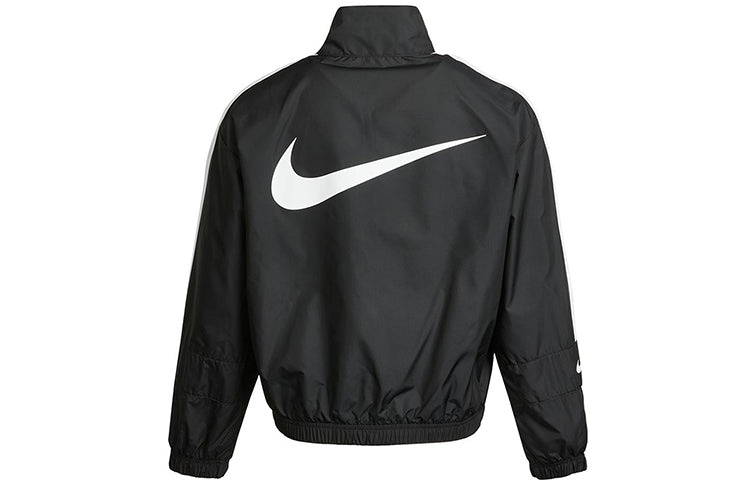 (WMNS) Nike Sportswear Repel Contrasting Colors Loose Woven Jacket Autumn Black CZ8801-010 - 2