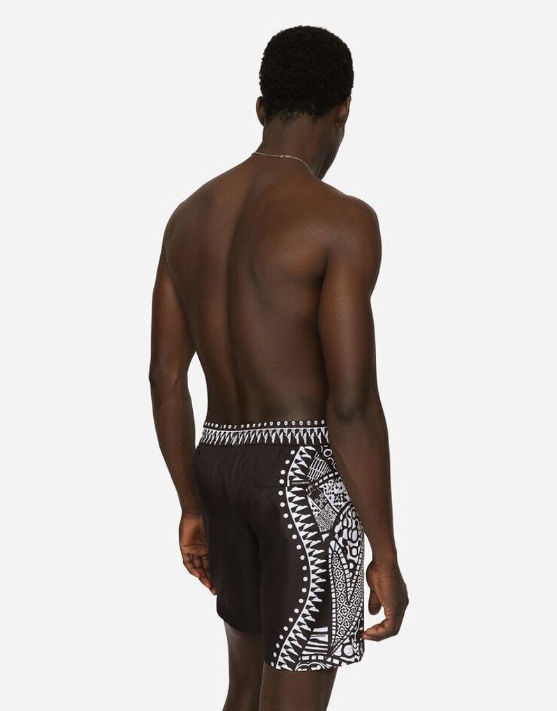 Dolce & Gabbana Mid-length swim trunks with bandanna print outlook