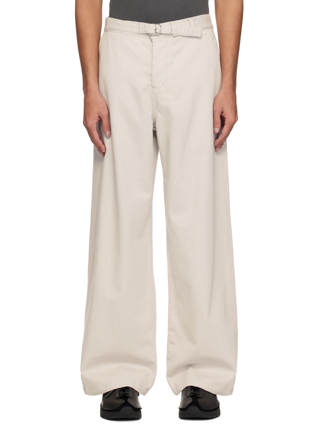 Gray Stern Chino Trousers - 1