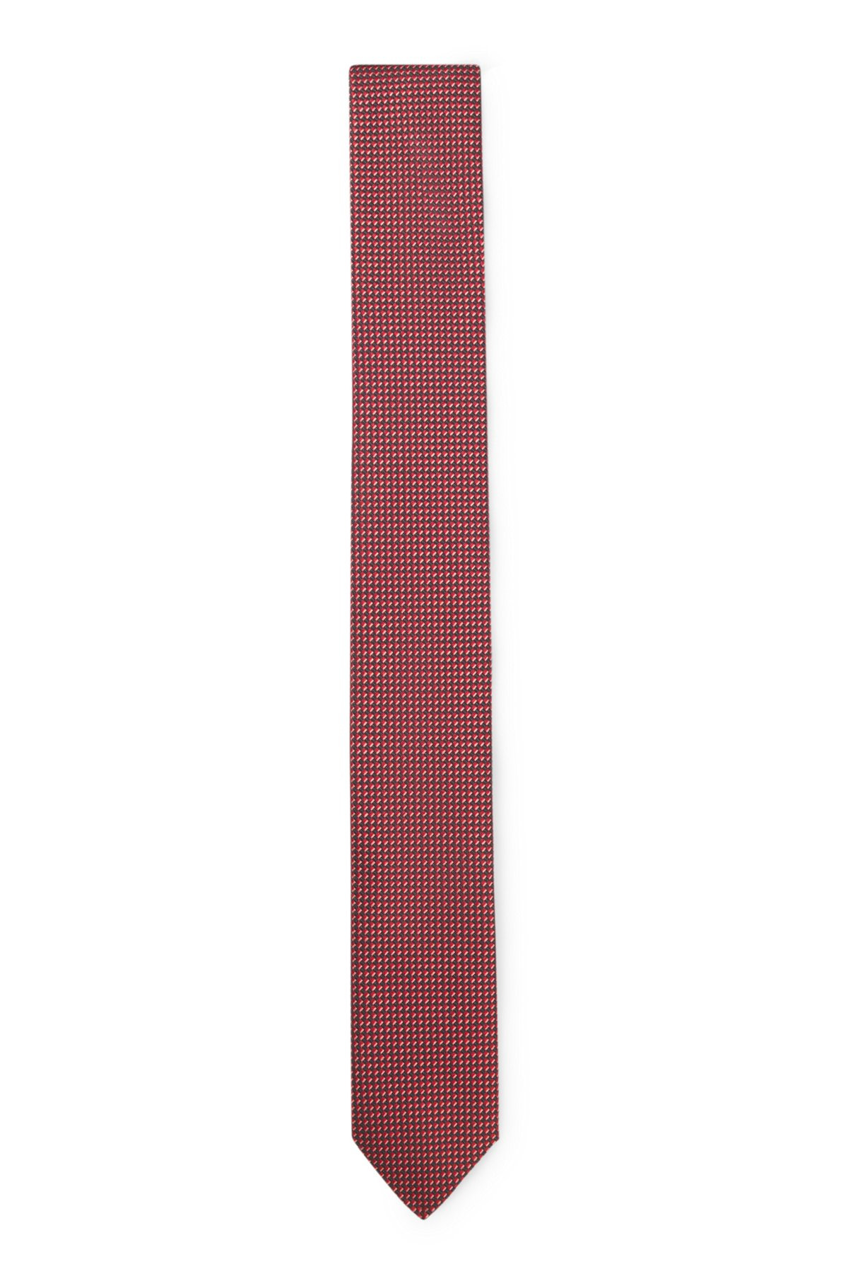 SILK-BLEND TIE WITH JACQUARD PATTERN - 1
