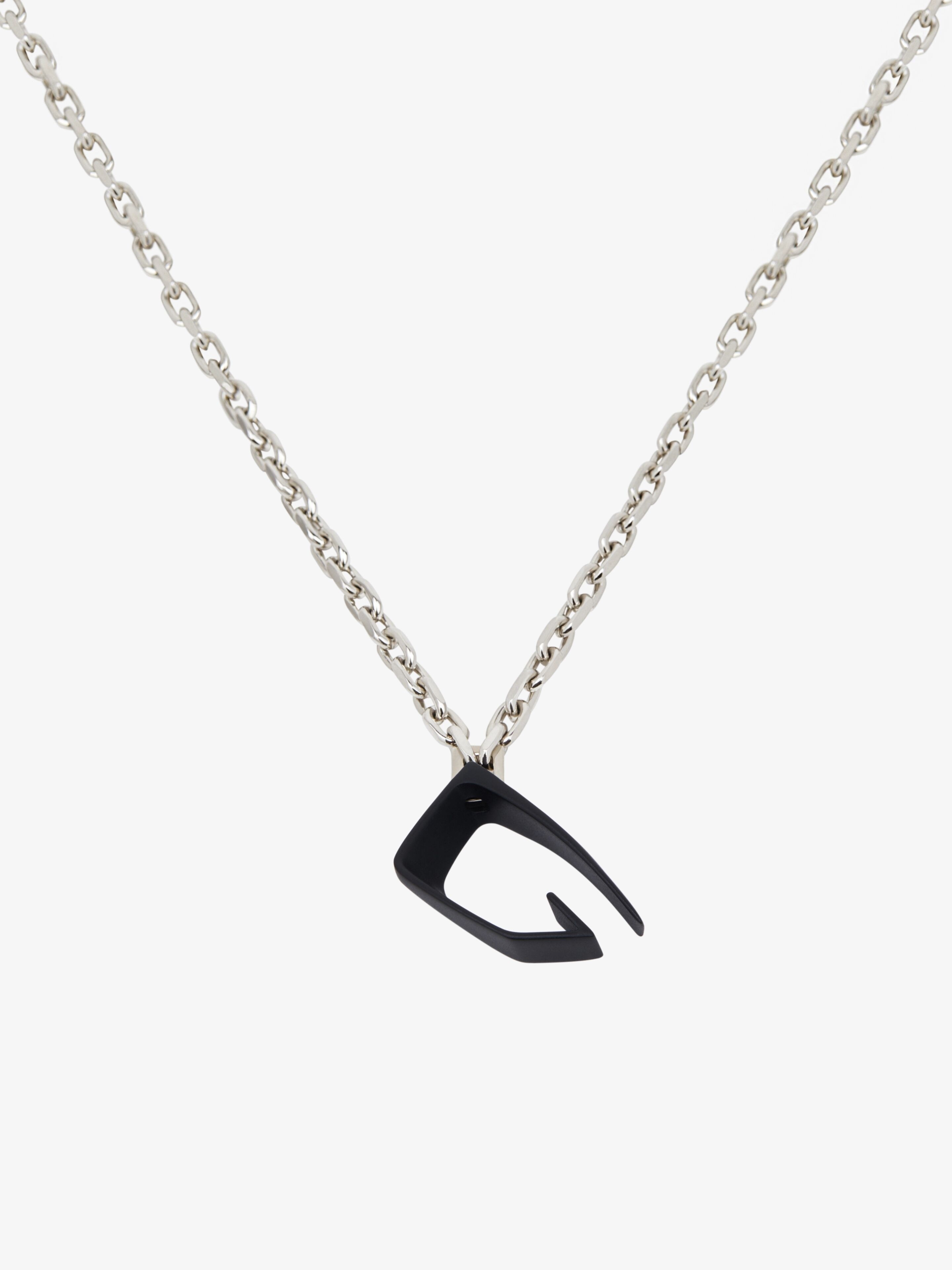GIV CUT NECKLACE IN METAL AND GLOW IN THE DARK ENAMEL - 2